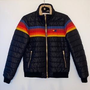 Aviator Nation 5 Stripe Jacket- Navy
